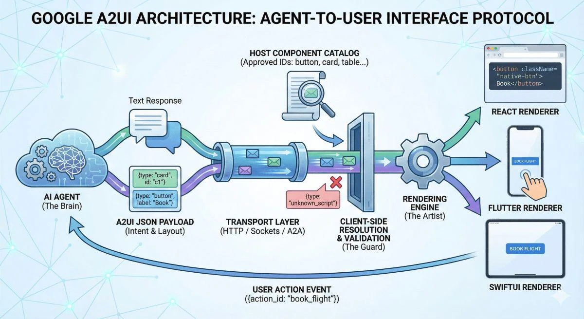 A2UI Explained: AI Agents for Interactive UI