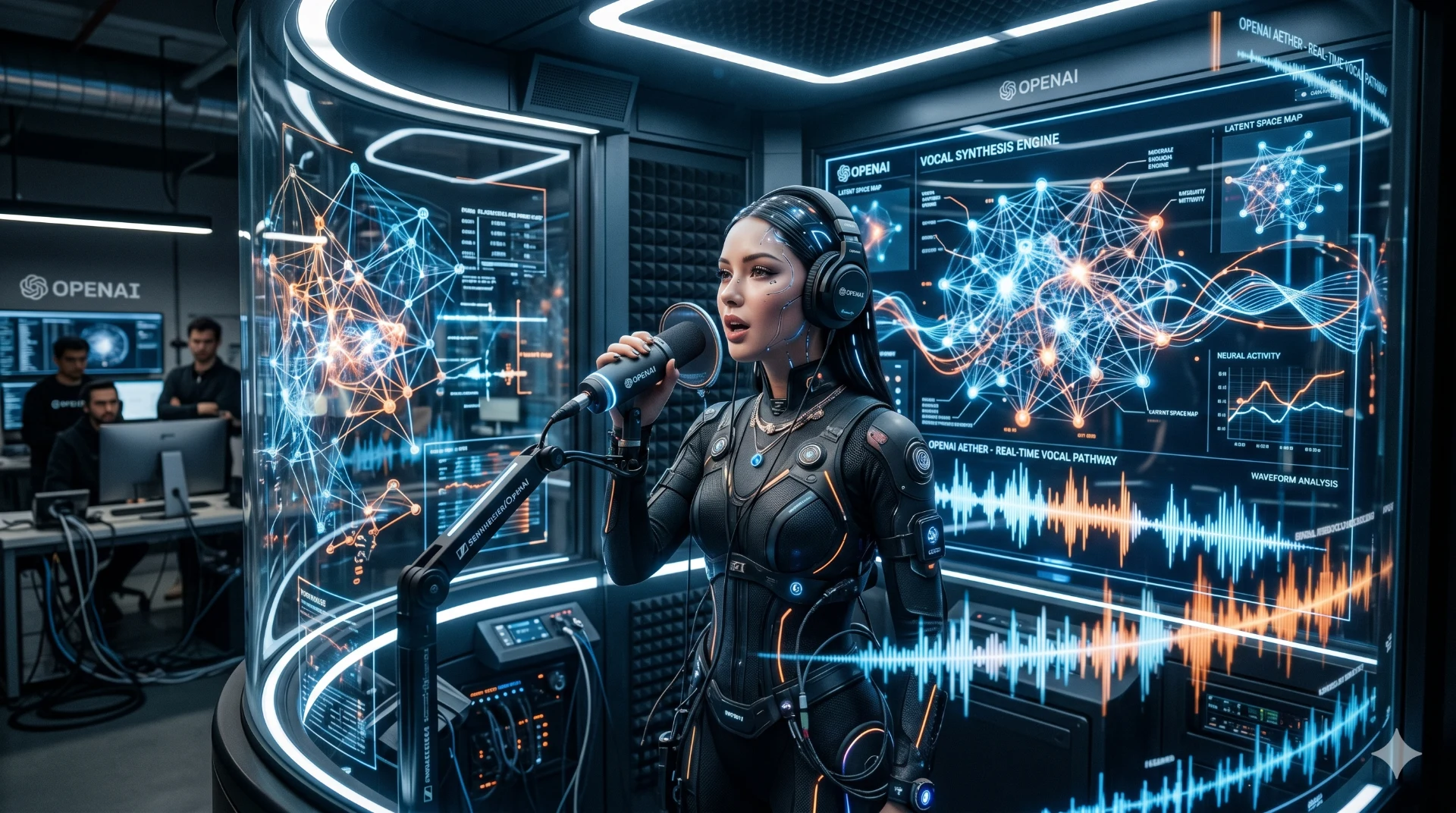 15-Part6 Teaser AI singer inside a futuristic recording booth surrounded by neural networks-Part5