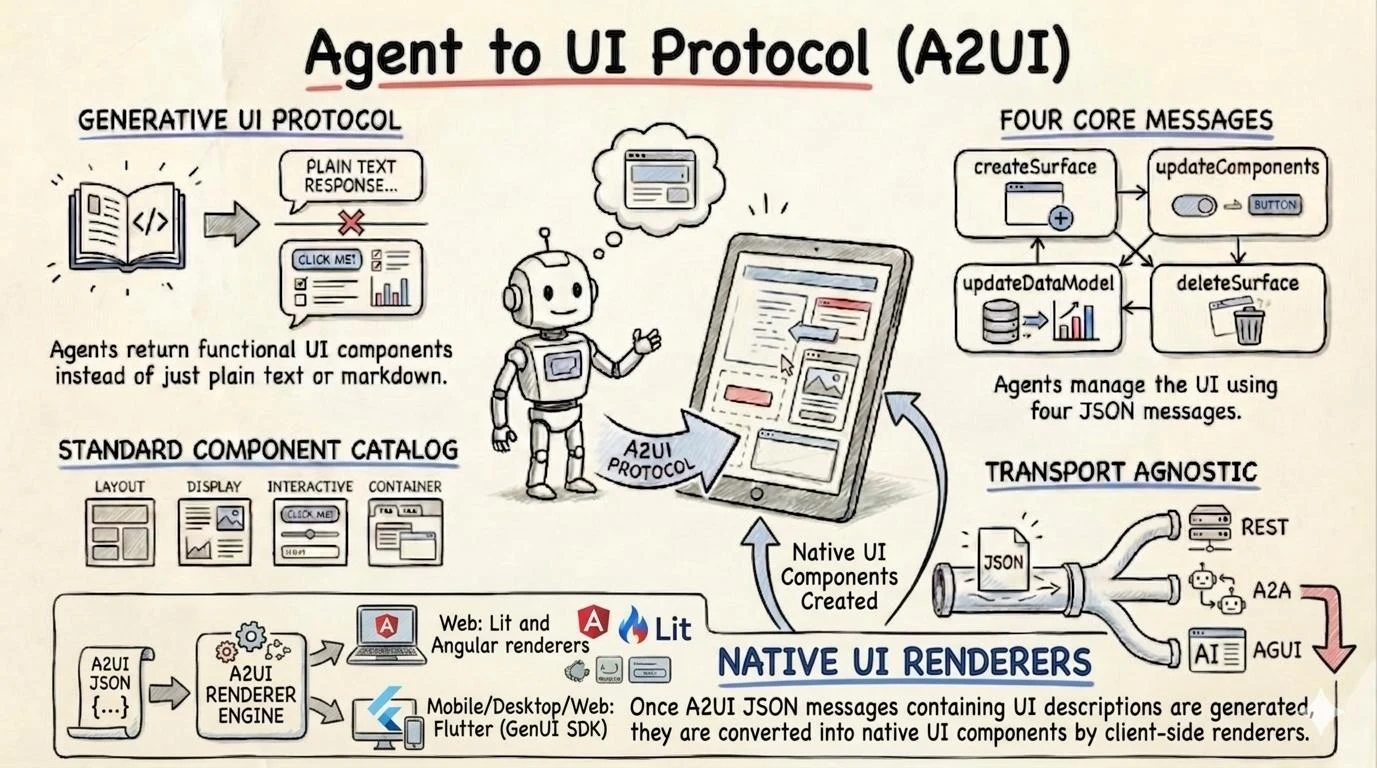 A2UI Explained: AI Agents for Interactive UI